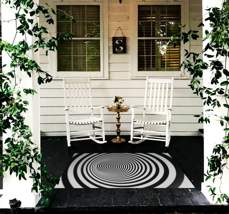 Tapete vinílico geométricas redemoinho de ilusão de ótica - TenStickers