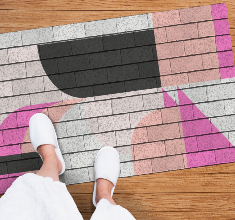 Tapete vinílico geométricas segmentos de cores conceituais - TenStickers