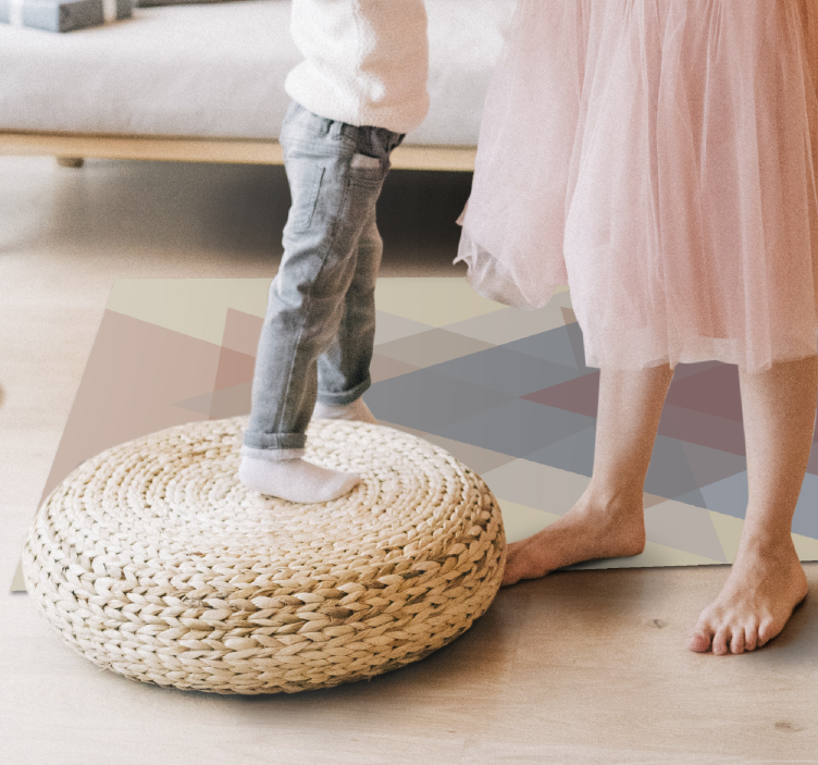 Tapete vinílico geométricas sobreposição geométrica - TenStickers