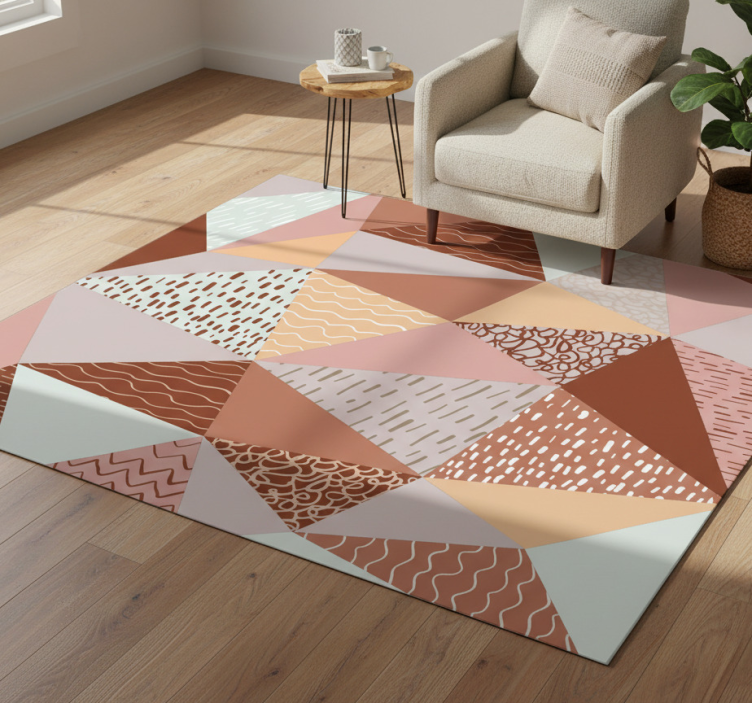 Tapete vinílico geométricas composição de triângulos - TenStickers