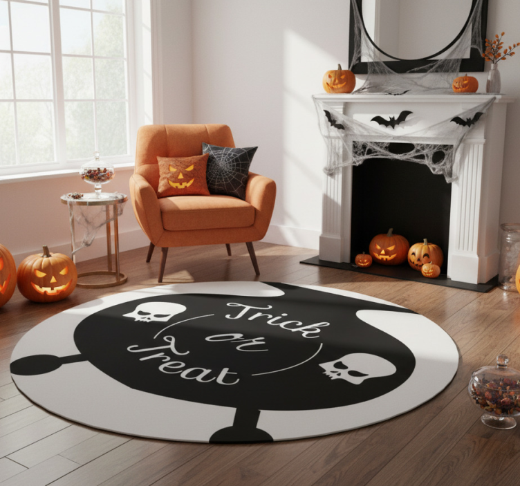 Tapete vinílico halloween caldeirão de doces - TenStickers