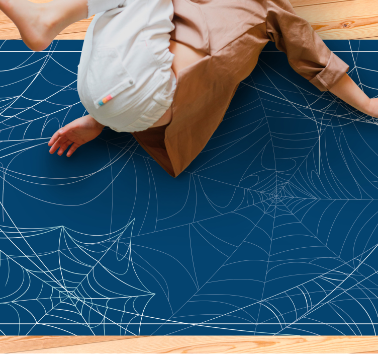 Tapete vinílico halloween padrão de teias de aranha - TenStickers