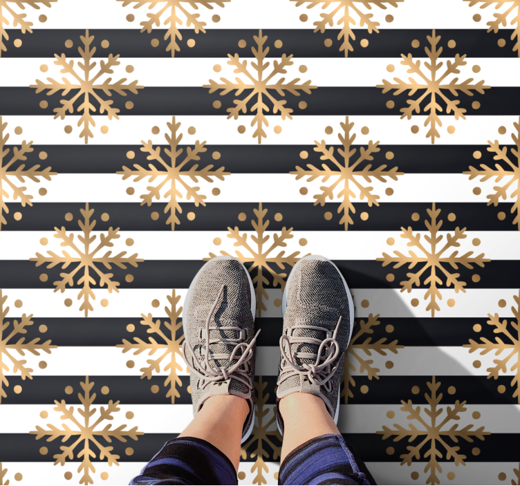 Tapete vinílico do Natal padrão elegante de floco de neve - TenStickers