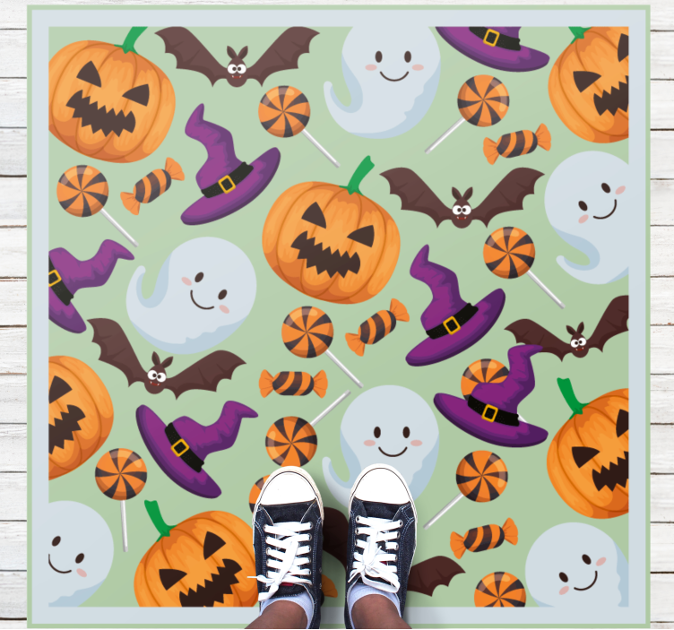 Tapete vinílico halloween vibes de halloween felizes - TenStickers