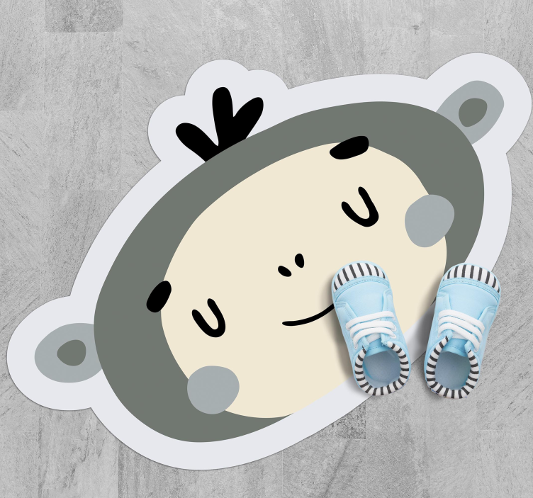 Tapete vinílico para bebés cara de macaco nórdico - TenStickers
