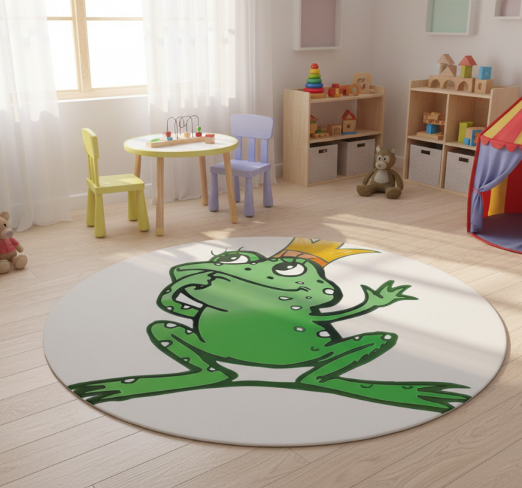 Tapete vinílico infantis sapo rei - TenStickers