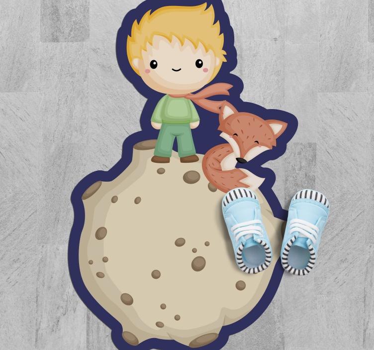 Tapete vinílico infantis explorador espacial cartoon - TenStickers