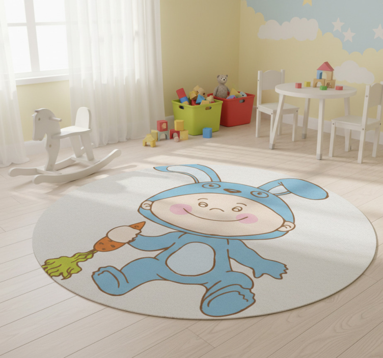 Tapete vinílico infantis fantasia de coelho - TenStickers