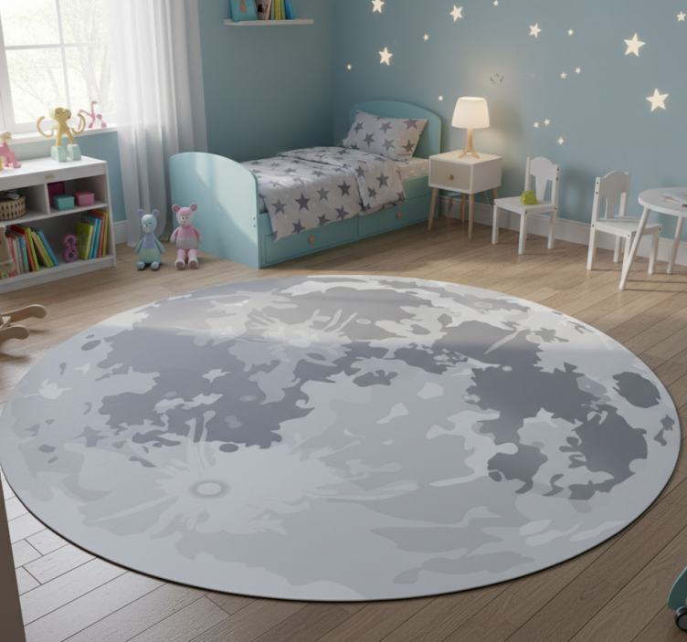 Tapete vinílico infantis lua cheia - TenStickers