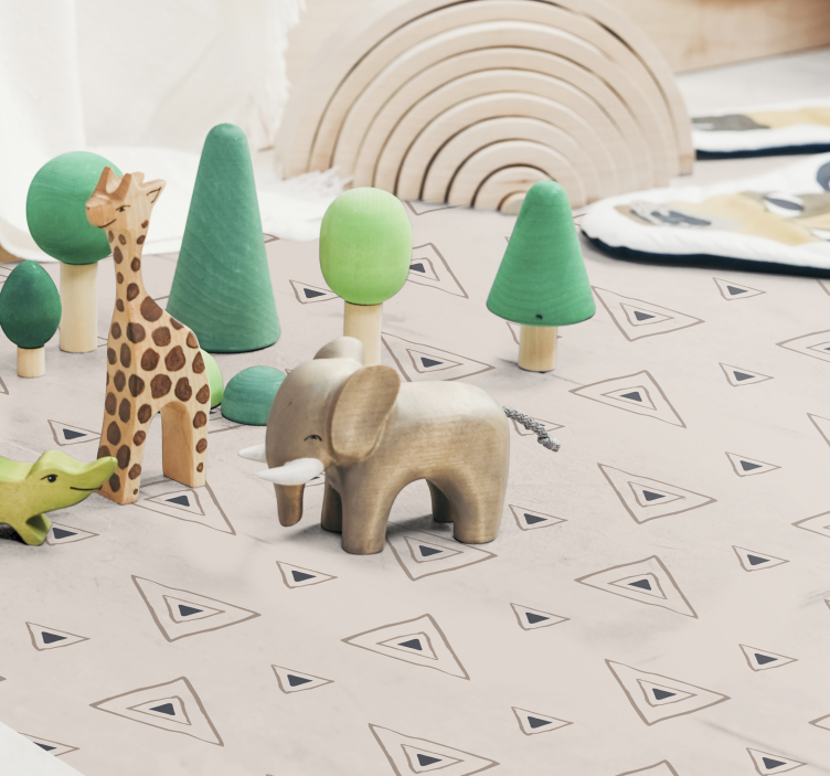 Tapete vinílico para bebés padrão triangular elegante - TenStickers