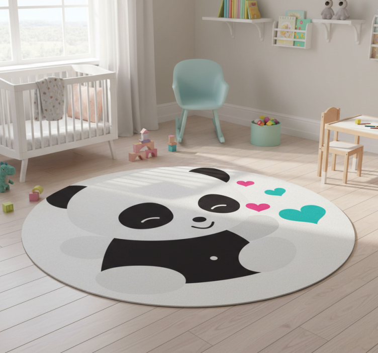 Tapete vinílico infantis urso panda encantador - TenStickers