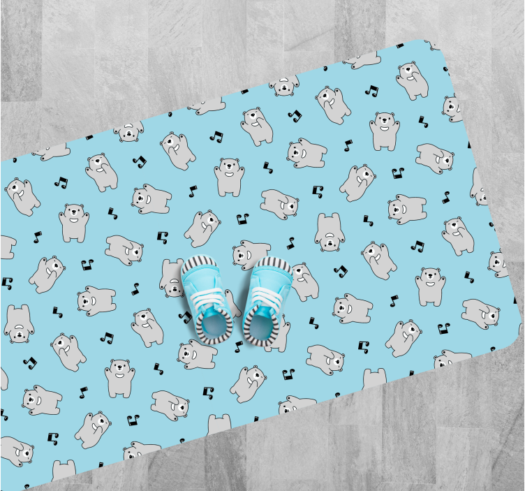 Tapete vinílico para bebés personagens fofos de ursos - TenStickers