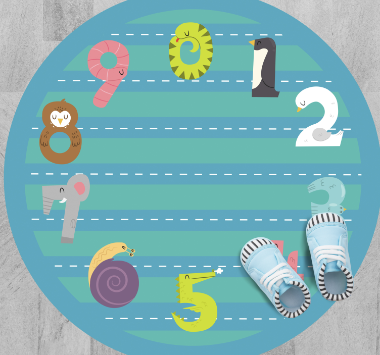 Tapete vinílico infantis pista circular - TenStickers