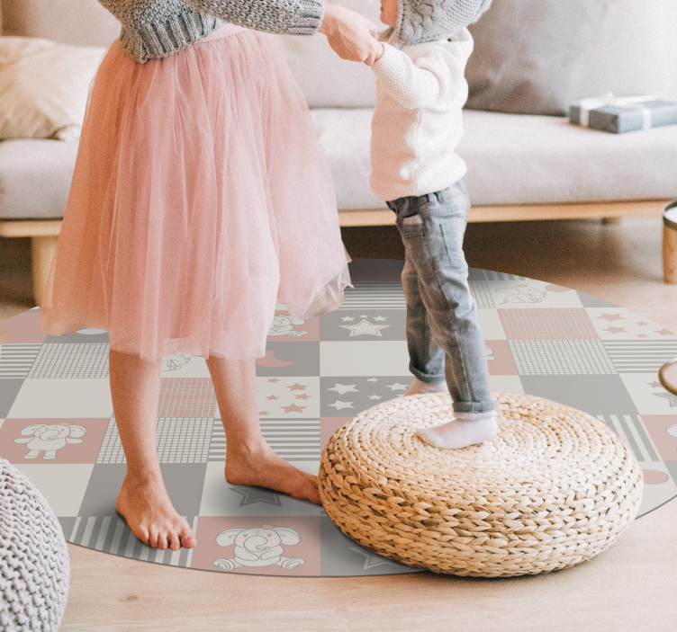 Tapete vinílico infantis retalhos infantis - TenStickers