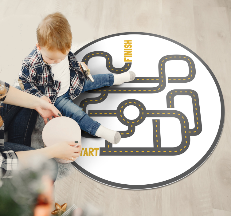 Tapete vinílico de jogos aventura na estrada - TenStickers