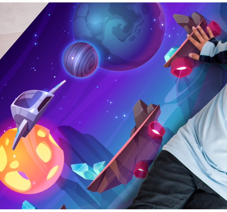 Tapete em vinil infantil aventura intergaláctica - TenStickers