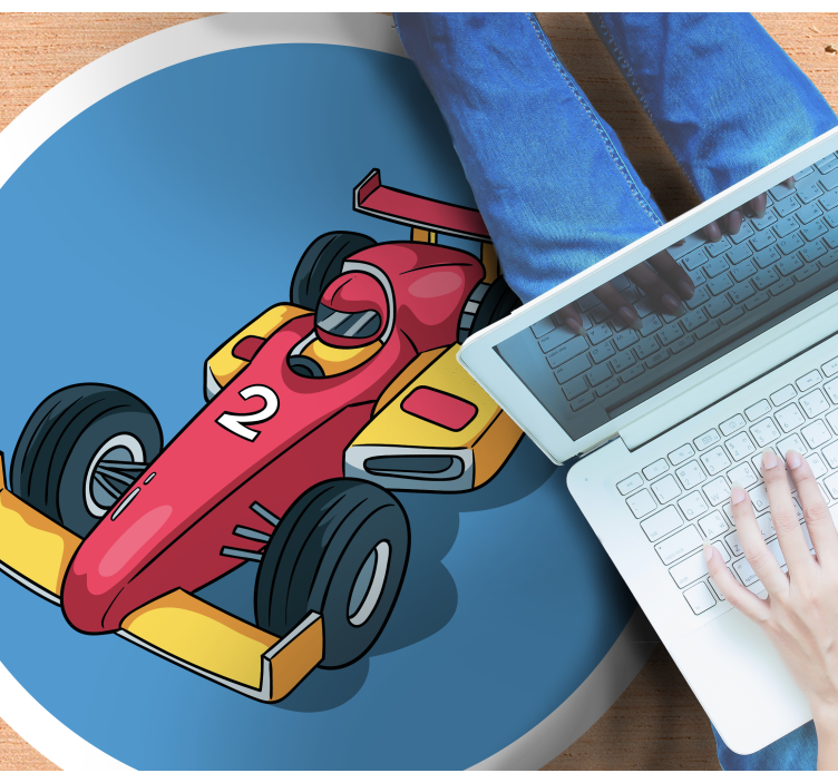 Tapete vinílico juvenil loucura de carros de corrida - TenStickers