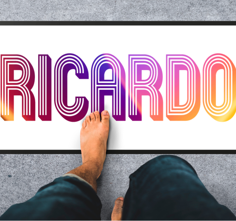 Tapete vinílico juvenil nome personalizado neon - TenStickers