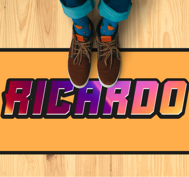 Tapete vinílico juvenil nome texturizado personalizado - TenStickers