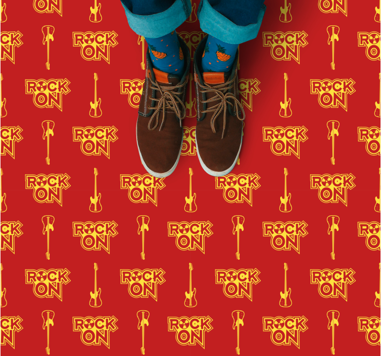 Tapete vinílico juvenil padrão rocha vermelha - TenStickers