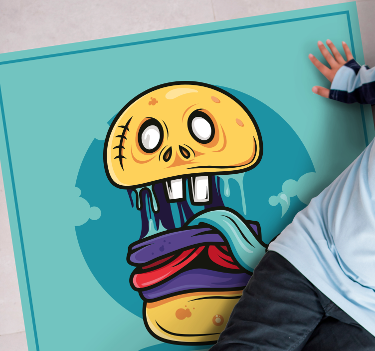 Tapete vinílico juvenil personagem de caveira boba - TenStickers