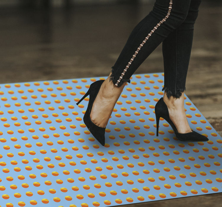 Tapete vinílico madeira padrão de laranjas do sol - TenStickers