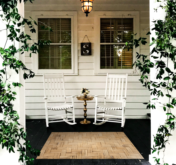 Tapete vinílico madeira padrão de parquete - TenStickers