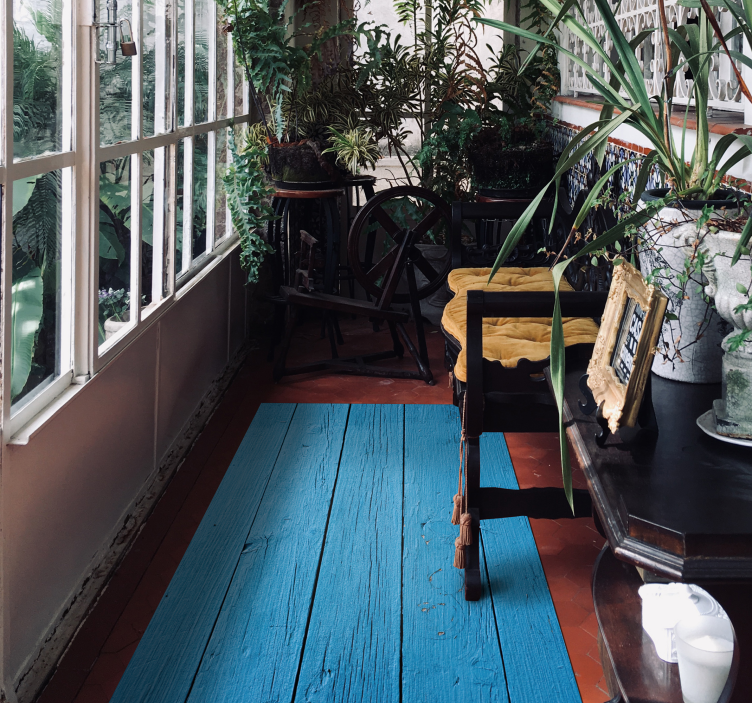 Tapete vinílico madeira padrão de prancha rústica - TenStickers