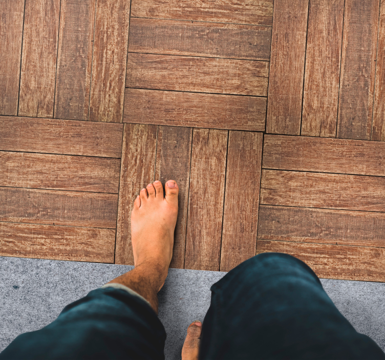 Tapete vinílico madeira padrão luxuoso - TenStickers