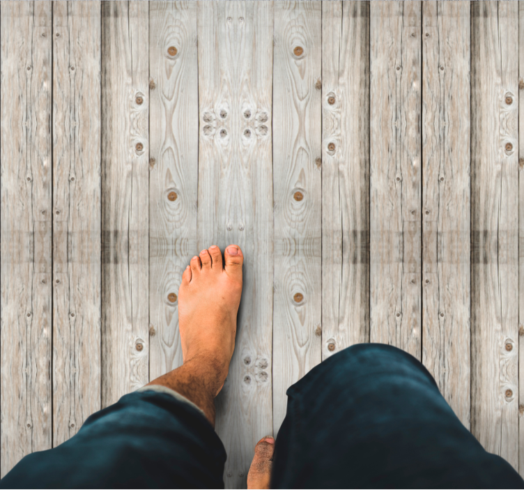 Tapete vinílico madeira pranchas de madeira envelhecida - TenStickers