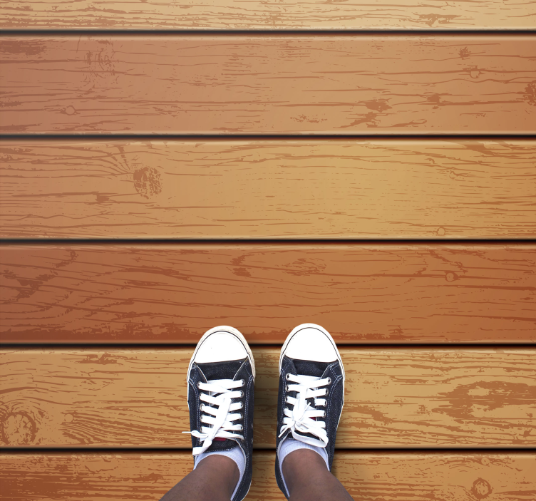 Tapete vinílico madeira simulacro de prancha de madeira - TenStickers