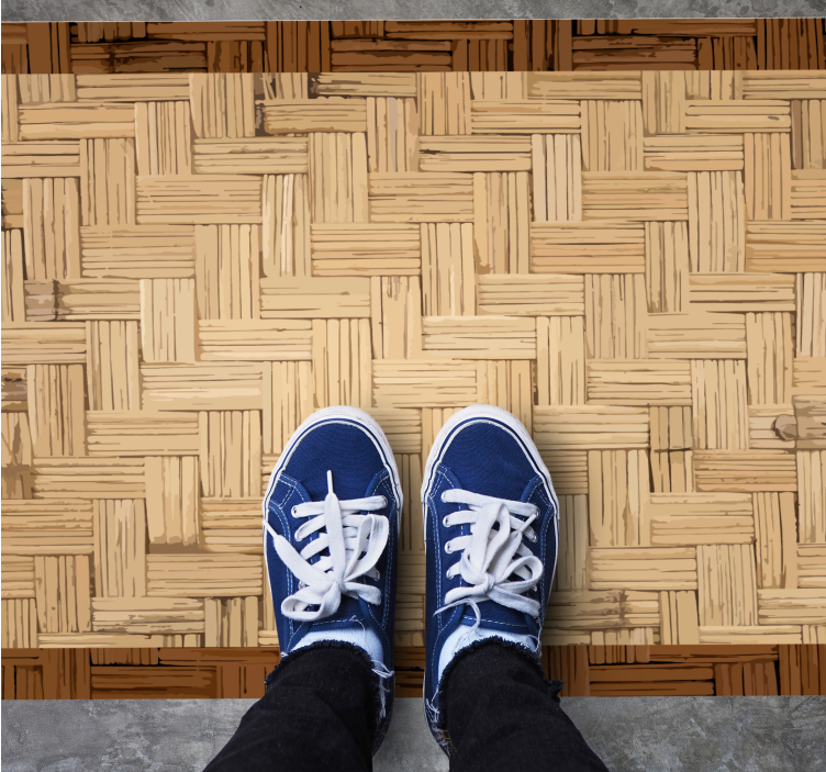 Tapete vinílico hall de entrada superfície tecida orgânica - TenStickers