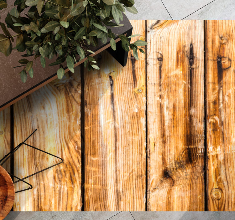 Tapete vinílico madeira tábuas clássicas rústicas - TenStickers