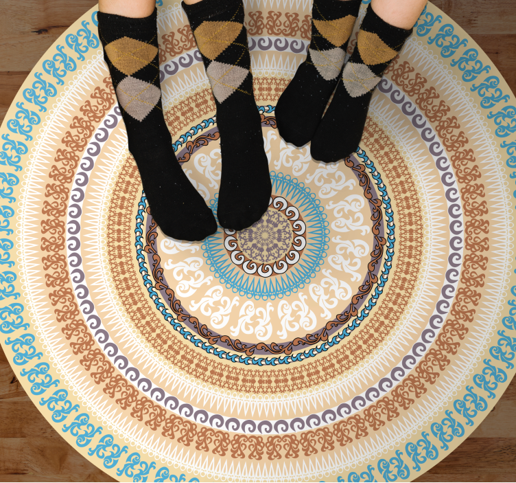 Tapete vinílico de mandala padrão de círculo de mandala - TenStickers