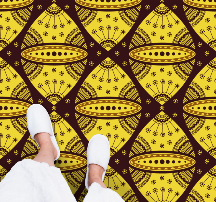 Tapete vinílico de mandala simetria inspirada em mandala - TenStickers