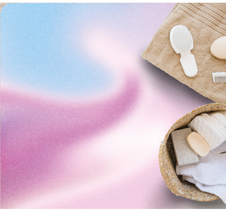 Tapete vinílico casa de banho camadas de gradiente - TenStickers