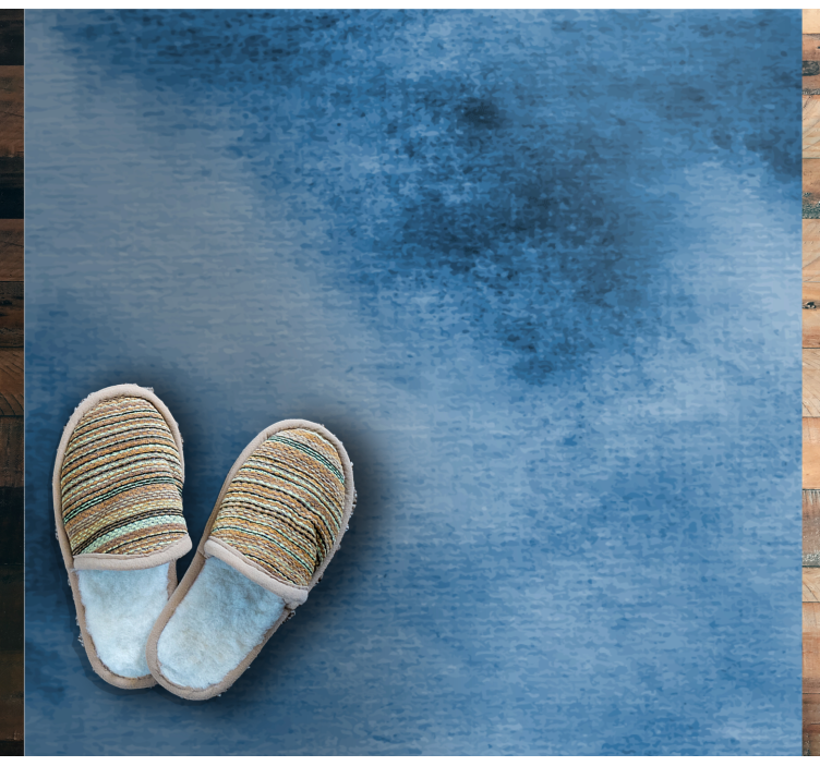 Tapete vinílico casa de banho estilo gradiente azul - TenStickers