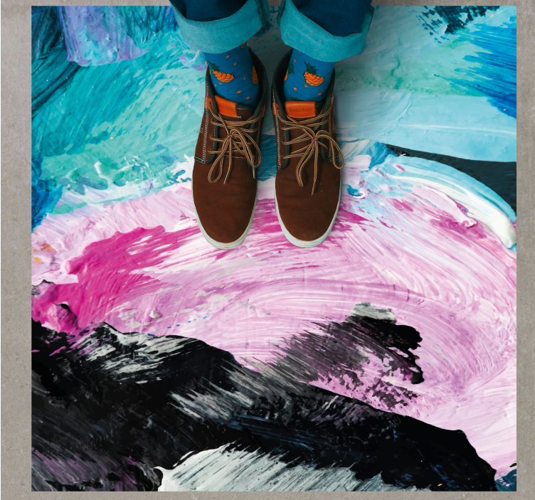 Tapete vinílico outras texturas explosão de cores abstratas - TenStickers