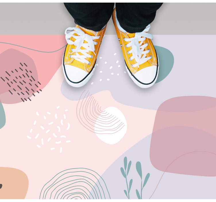 Tapete vinílico moderno formas suaves abstratas - TenStickers