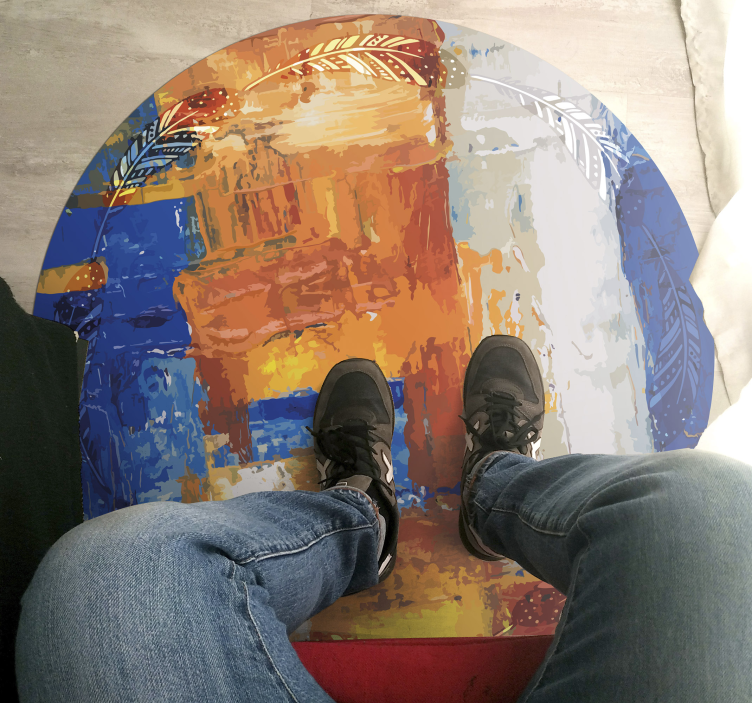 Tapete vinílico minimalista fusão de cores abstratas - TenStickers