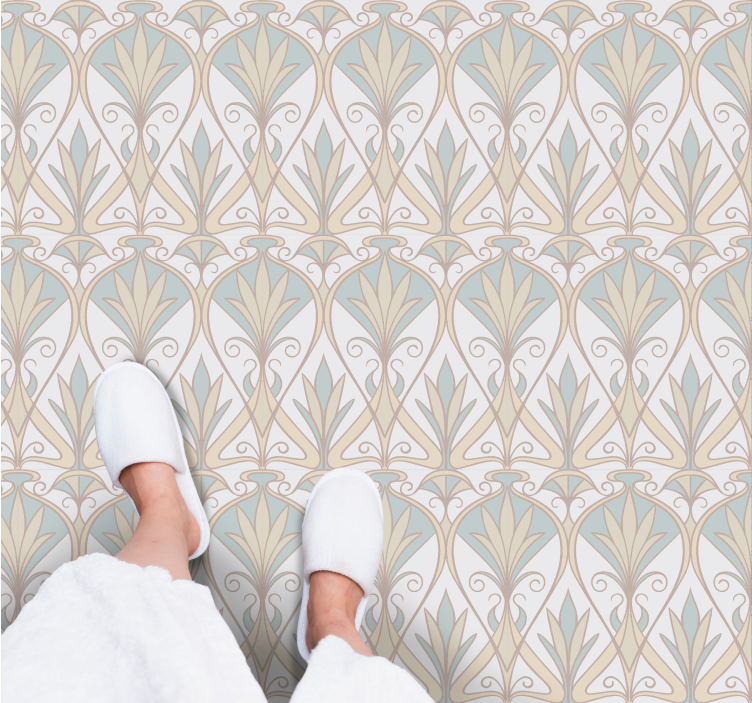 Tapete vinílico minimalista inspiração floral elegante - TenStickers