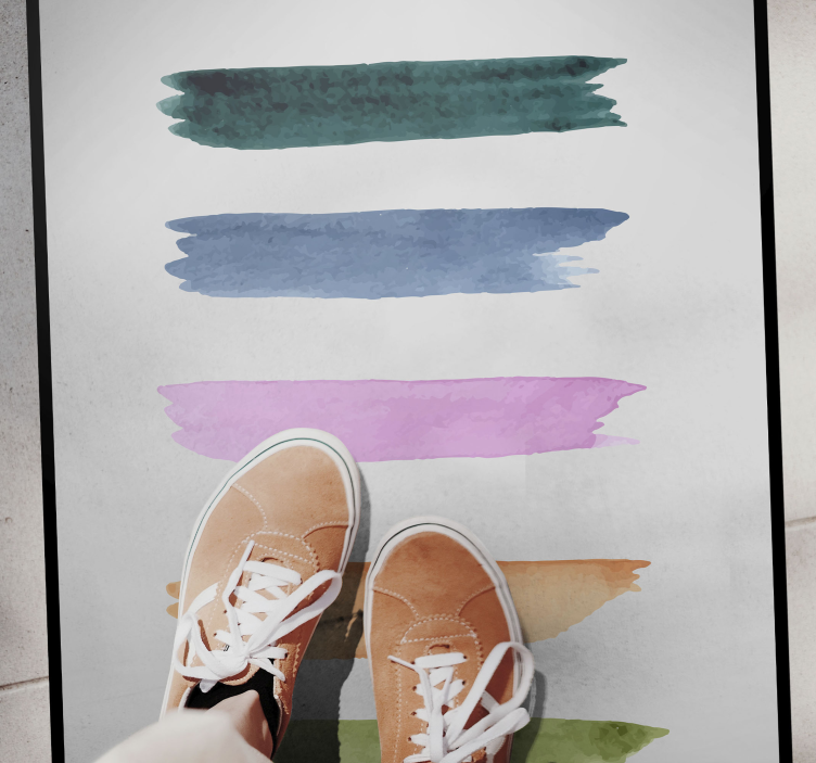 Tapete vinílico minimalista listras em aquarela - TenStickers