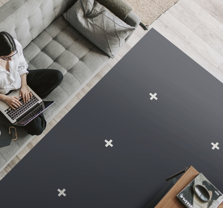 Tapete vinílico minimalista padrão geométrico escuro - TenStickers