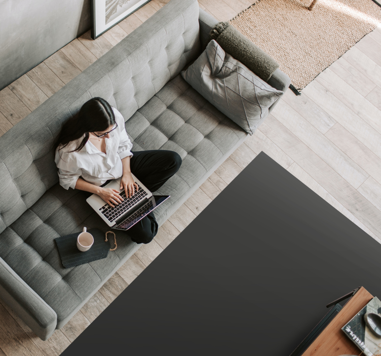 Tapete vinílico sala de estar superfície preta elegante - TenStickers