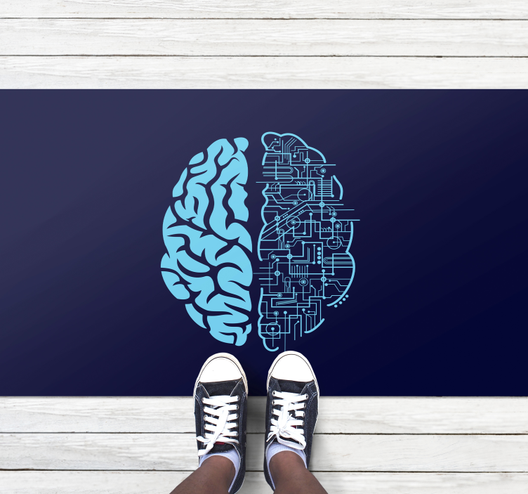 Tapete vinílico moderno contraste cerebral - TenStickers