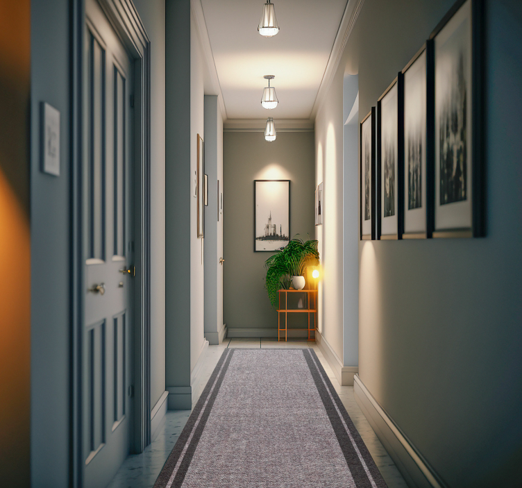 Tapete vinílico simples com moldura escura - TenStickers