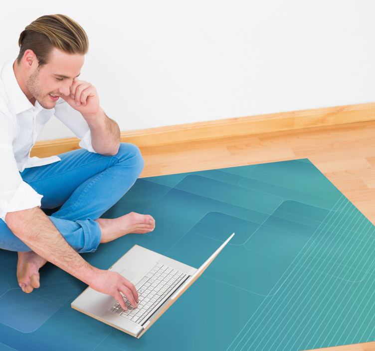 Tapete vinílico moderno estratos geométricos abstratos - TenStickers