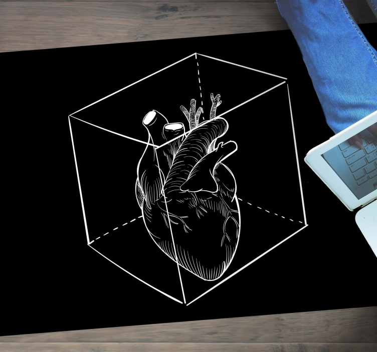 Tapete vinílico moderno ilustração de coração - TenStickers