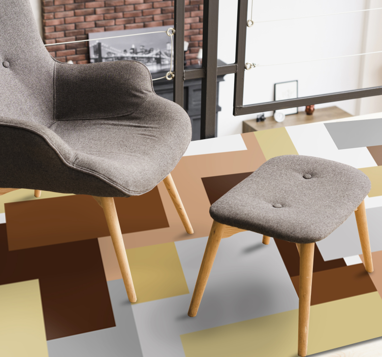 Tapete vinílico moderno motivos geométricos abstratos - TenStickers