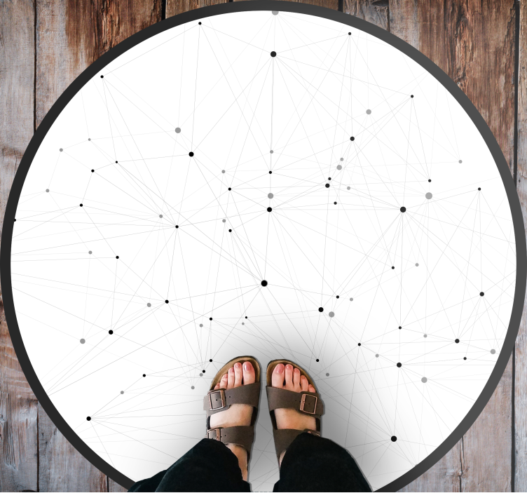 Tapete vinílico moderno padrão de rede abstrato - TenStickers